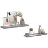 vidaXL Wall Shelf Set of 2 Grey Honeycomb MDF, Metal 2 pieces, Medium