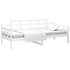 vidaXL Day Bed White Solid pine wood, plywood Single