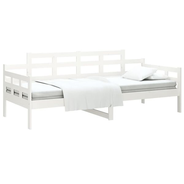 vidaXL Day Bed White Solid pine wood, plywood Single