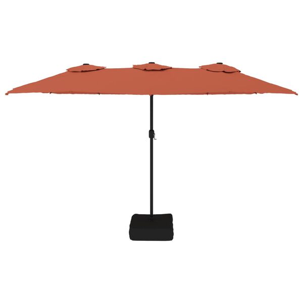 vidaXL Garden Parasol Terracotta, dark grey Polyester, Powder-Coated Iron