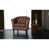 vidaXL Chesterfield Brown Wooden frame, faux leather upholstery Standard