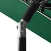 vidaXL Parasol Green Polyester, powder-coated aluminum 9.8 ft Foldable