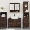 vidaXL Bathroom Furniture Set Brown Oak Engineered wood, Metal