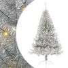 vidaXL Artificial Pre-lit Christmas Tree Silver 47.2" PET