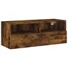 vidaXL TV Wall Cabinet Smoked Oak Engineered Wood Large TV Wall Cabinet