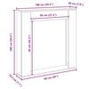 vidaXL Fireplace Surround Black Oak 100x20x100 cm Engineered Wood