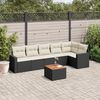 vidaXL Garden Sofa Set Black PE rattan Large Modular Garden Sofa Set