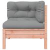 vidaXL Garden Sofa Grey Solid Douglas Fir wood Standard Modular