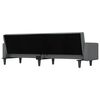 vidaXL Sofa Bed Dark Grey Polyester, Foam, Plywood Medium