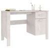 vidaXL Desk White Solid pine, MDF Medium Desk Rectangular Minimalist