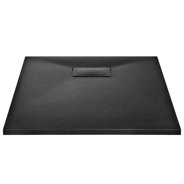 vidaXL Shower Base Tray SMC Black 35.4"x27.6"