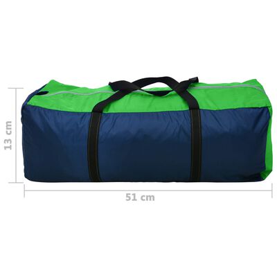 Waterproof Camping Tent 4 Persons Navy Blue/Green