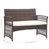 vidaXL Garden Lounge Set Brown and Cream white
