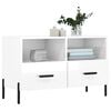 vidaXL TV Cabinet High gloss white Engineered wood, iron
