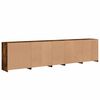 vidaXL Sideboard with LED Lights Smoked Oak 111.4"x14.6"x26.4"