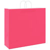 vidaXL Paper Bags 50 pcs with Handles Pink 21.3x5.9x19.3"