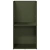 vidaXL Firewood Rack Olive Green 15.7x11.8x31.5" Cold-rolled steel