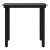 vidaXL Garden Dining Set Black PE rattan 31.5 in x 31.5 in x 29.1 in