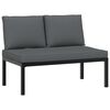 vidaXL Garden Sofa Set Black, Anthracite