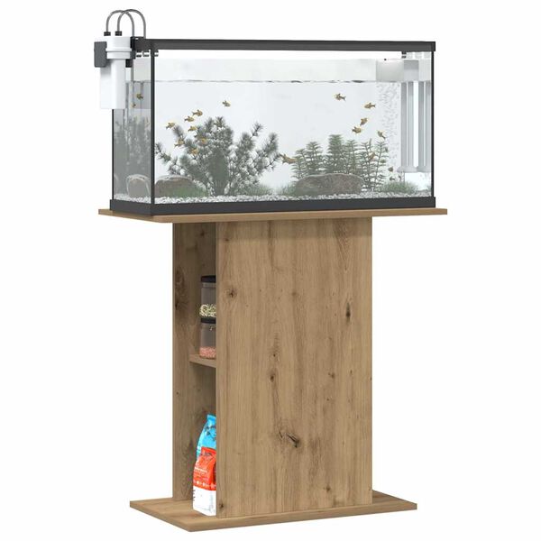 vidaXL Aquarium Stand Artisan oak Engineered wood Medium Aquarium Stand