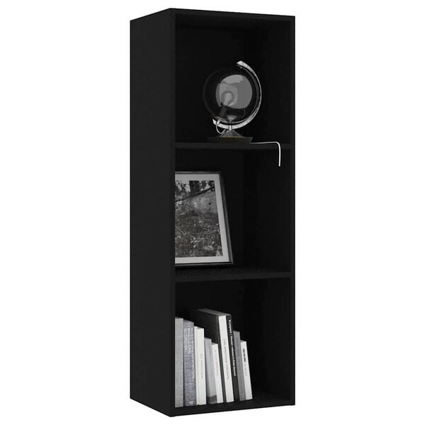 vidaXL Freestanding Bookshelf Black 30 x 40 x 114 cm Engineered Wood