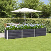 vidaXL Planter Anthracite 94.49 x 15.75 x 17.72 in Steel
