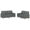 vidaXL Sofa Set Dark grey Fabric (100% polyester), metal, textilene, plywood