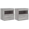 vidaXL TV Wall Cabinet Set of 2 Gray Sonoma Engineered Wood