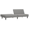 vidaXL 2-Seater Sofa Bed Light Gray Velvet