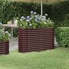 vidaXL Garden Raised Bed Brown Powder-coated steel Large