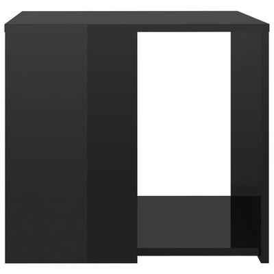 vidaXL Side Table High Gloss Black 20"x20"x18" Chipboard