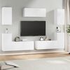 vidaXL TV Cabinet Set Set of 7 White Engineered Wood Standard