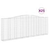 vidaXL Arched Gabion Baskets 25 pcs 157.5x11.8x140/160" Galvanised Iron