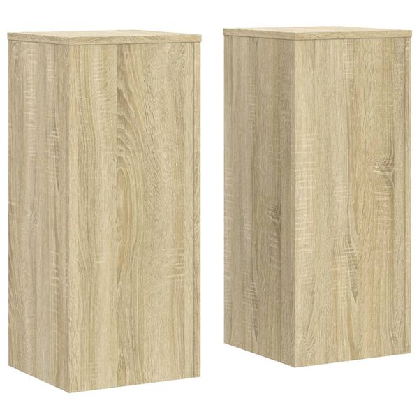 vidaXL Plant Stand Set of 2 Sonoma oak Engineered wood