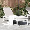 vidaXL Sun Lounger White Polypropylene Medium Multi-Position Backrest