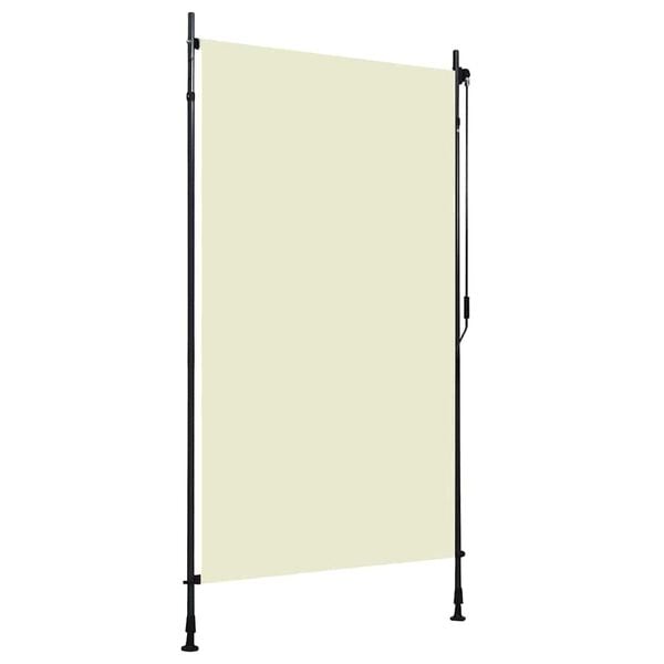 vidaXL Roller Blind Cream Polyester with PA coating, steel, aluminum