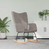 vidaXL Rocking Chair Taupe Polyester Standard Rocking Chair
