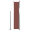 vidaXL Side Awning Brown Steel frame, 100% polyester with PU coating