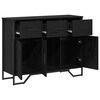 vidaXL Sideboard with Drawer Black Oak 38.19 x 12.80 x 29.33 in