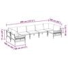 vidaXL Garden Sofa Set with Cushion 7 pcs Black Steel