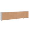 vidaXL Sideboard Concrete grey Engineered wood, glass Large Sideboard
