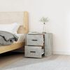 vidaXL Wall-mounted Bedside Cabinet Concrete Grey Engineered Wood Medium