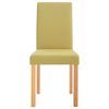 vidaXL Dining Chair Set of 4 Green Fabric and Rubber wood Standard