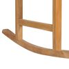 vidaXL Rocking Chair Beige, Natural Teak Teak Wood, 100% Polyester Medium