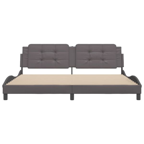vidaXL Bed Frame Grey