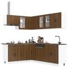 vidaXL Kitchen Cabinet Set Brown Oak Engineered wood and glass Medium