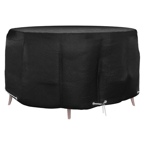 vidaXL Garden Furniture Cover Black Polyethylene, Aluminum
