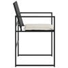 vidaXL Garden Chair Set of 4 Black, Cream White