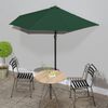 vidaXL Garden Parasol Green Polyester, Aluminum, Steel