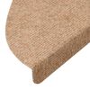 vidaXL Stair Mat Set of 10 Beige Needle felt fabric (95% PES, 5% PP)